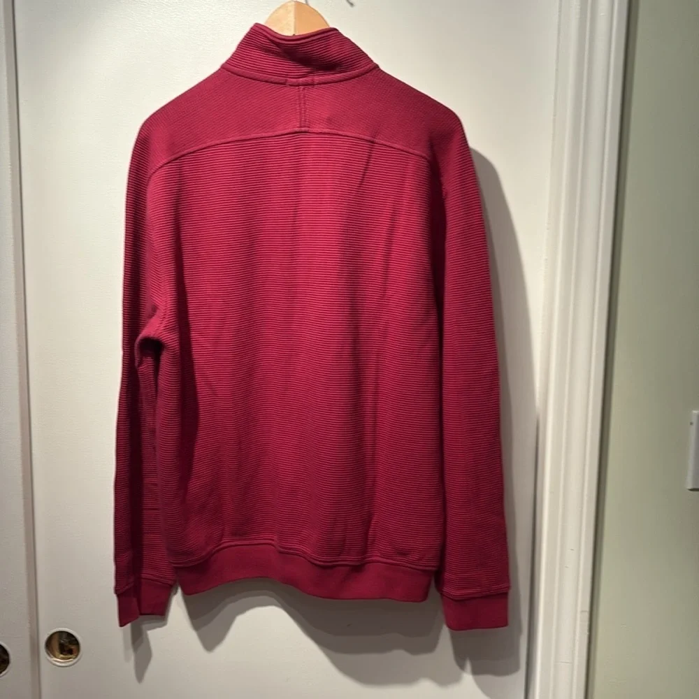 J Crew Brushed Waffle Knit Half Zip Pullover M